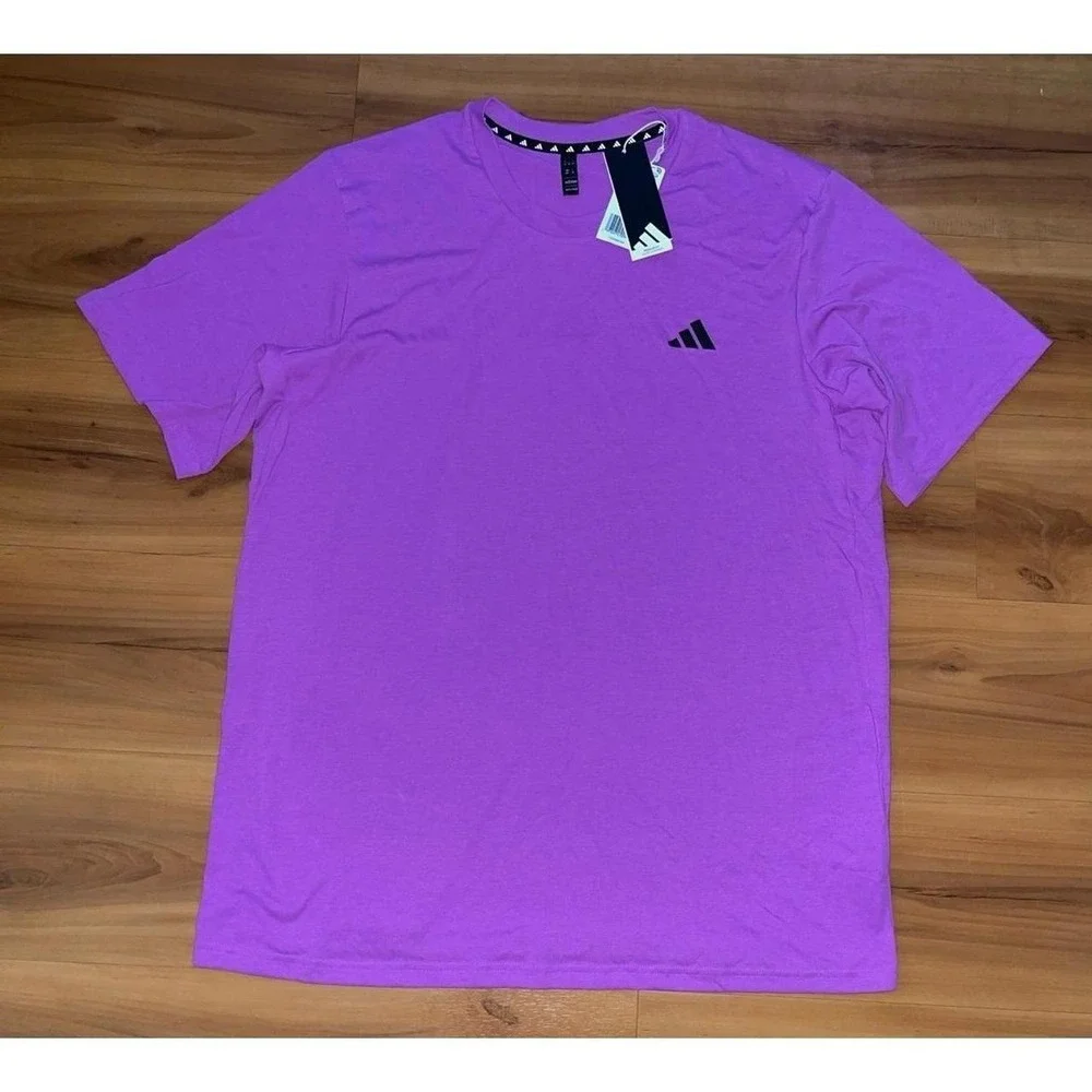 Mens NWT Adidas Feelready 3 Stripe Crewneck Short Sleeve T-Shirt